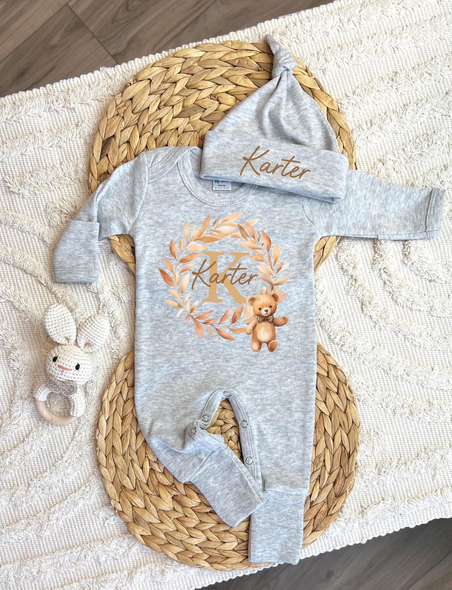 Girl or Boy Personalized Romper Outfit - Karter