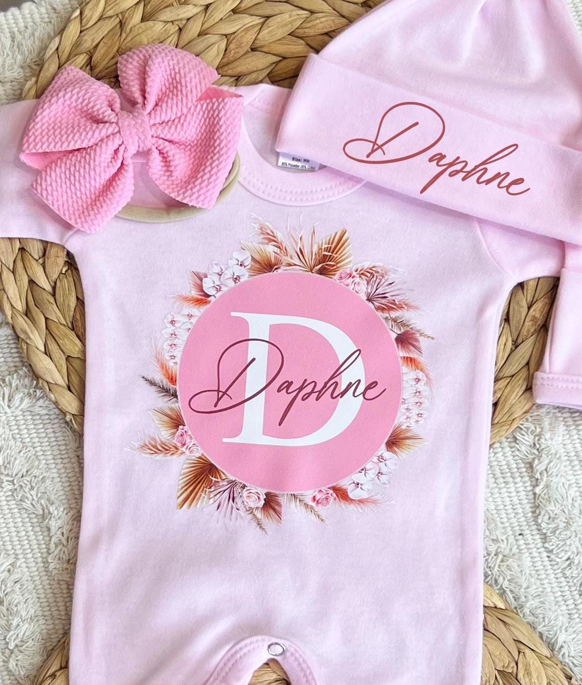 Baby Girl Personalized Romper Outfit - Daphne