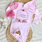 Baby Girl Personalized Romper Outfit - Santana Stone