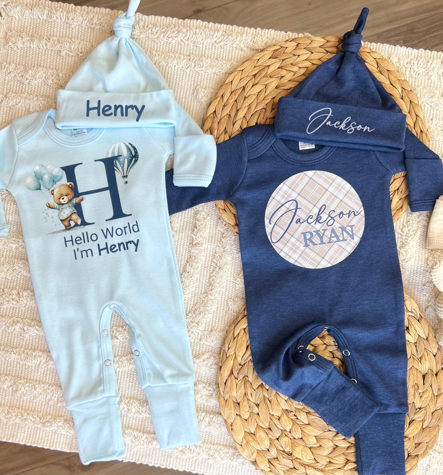 Baby Boy Personalized Romper Outfit - Holden