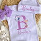 Baby Girl Personalized Romper Outfit - Brexley