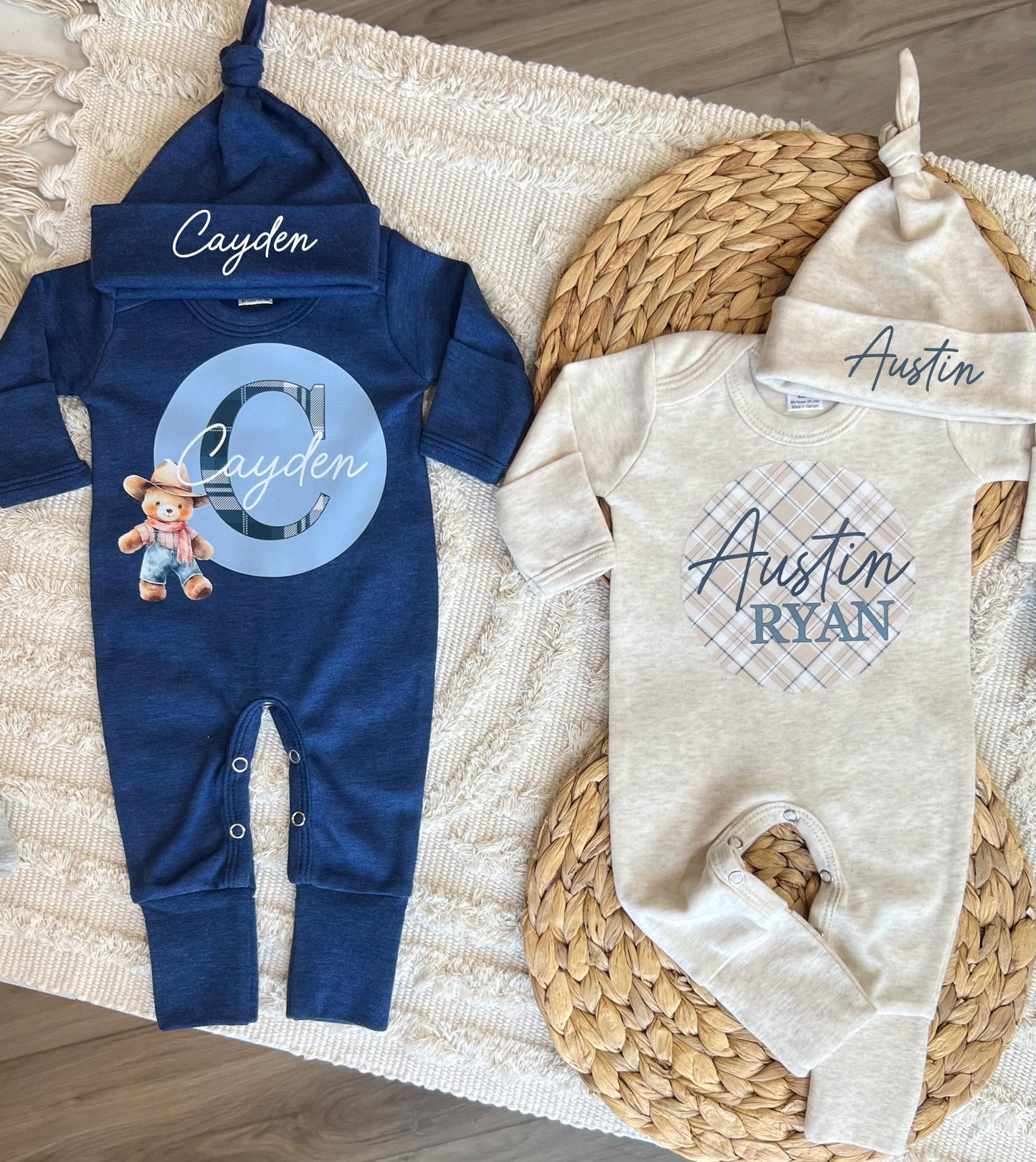 Baby Boy Personalized Romper Outfit - Austin Ryan