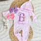 Baby Girl Personalized Romper Outfit - Brexley