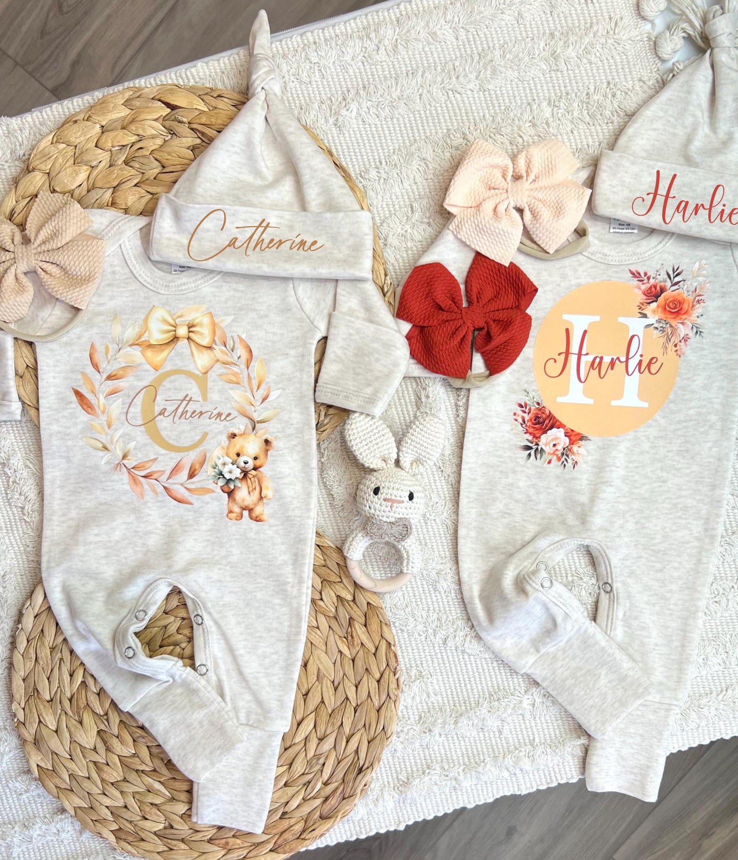 Baby Girl Personalized Romper Outfit - Carlee