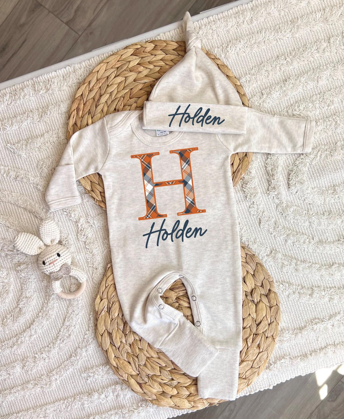 Baby Boy Personalized Romper Outfit - Holden