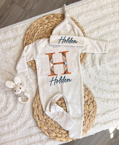 Baby Boy Personalized Romper Outfit - Holden