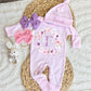 Baby Girl Personalized Romper Outfit - Farrah