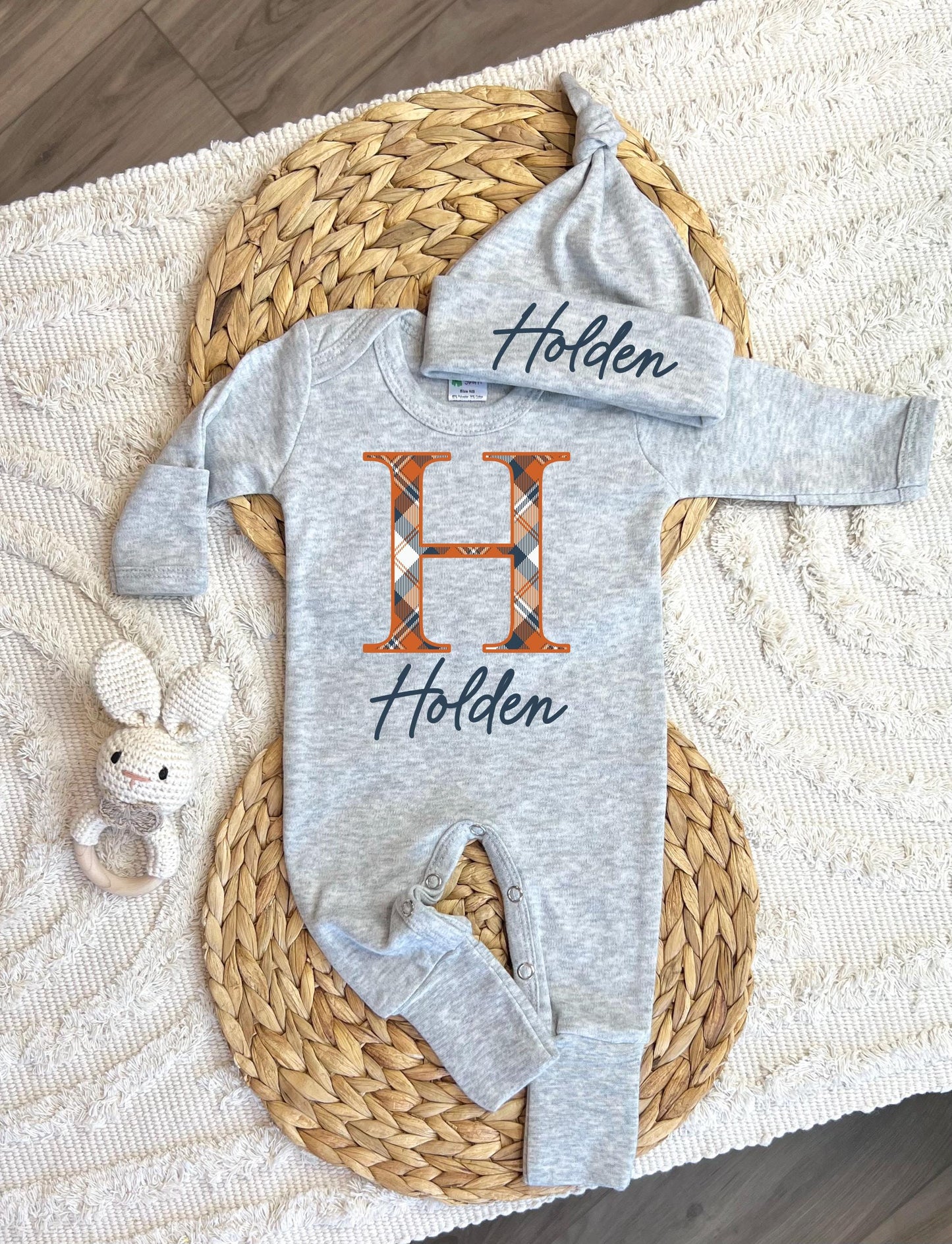 Baby Boy Personalized Romper Outfit - Holden