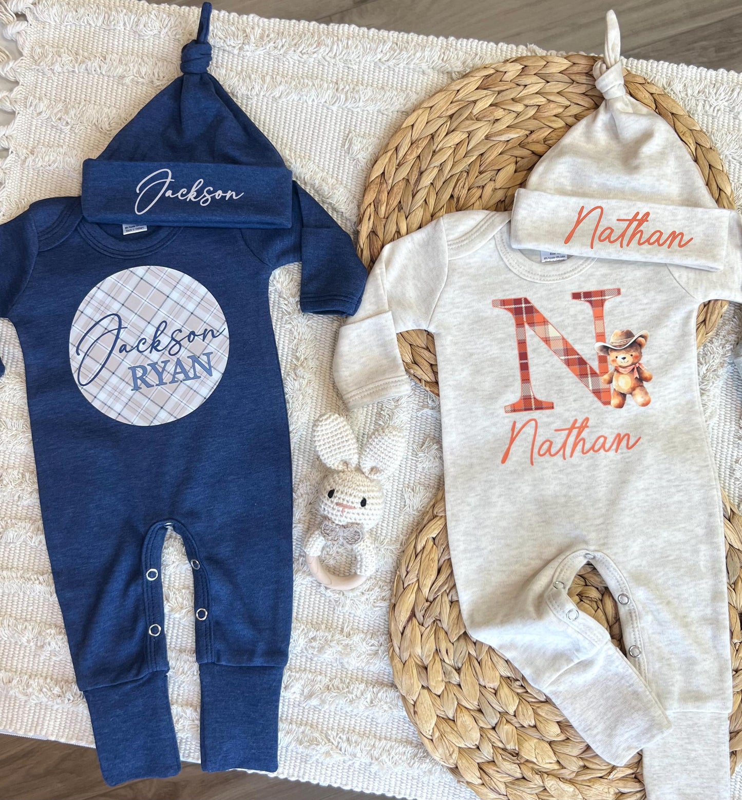 Baby Boy Personalized Romper Outfit - Duston