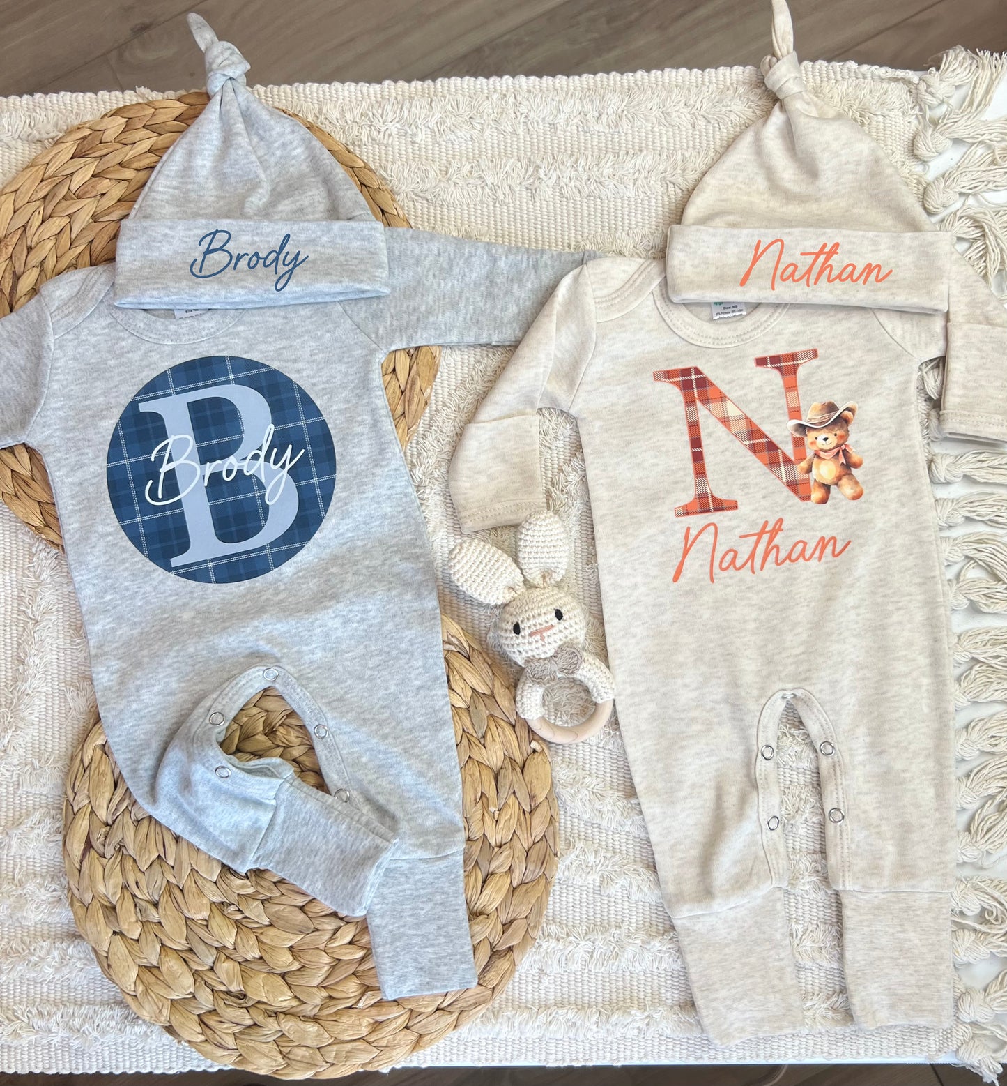 Baby Boy Personalized Romper Outfit- Brody