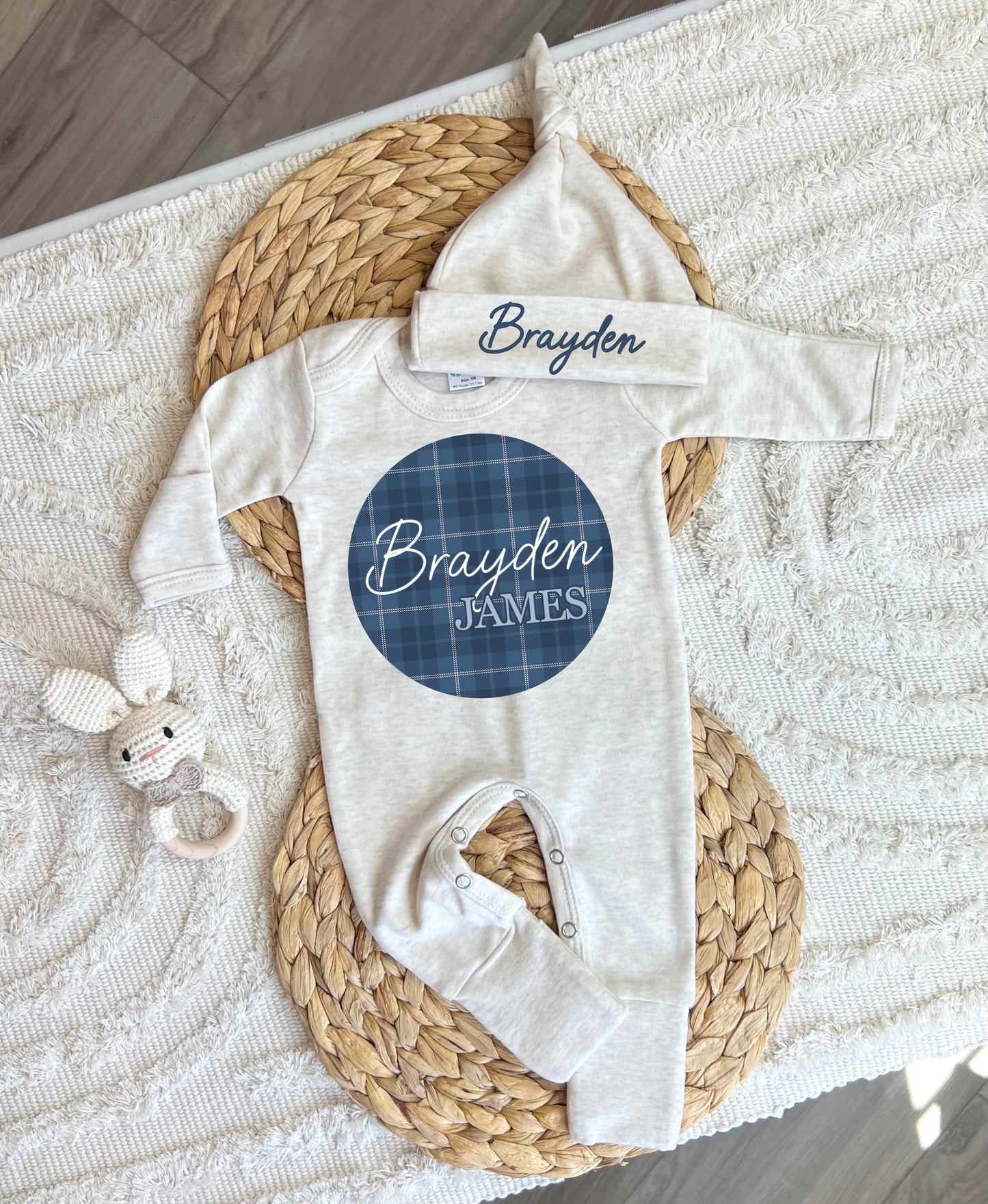 Baby Boy Personalized Romper Outfit - Brayden