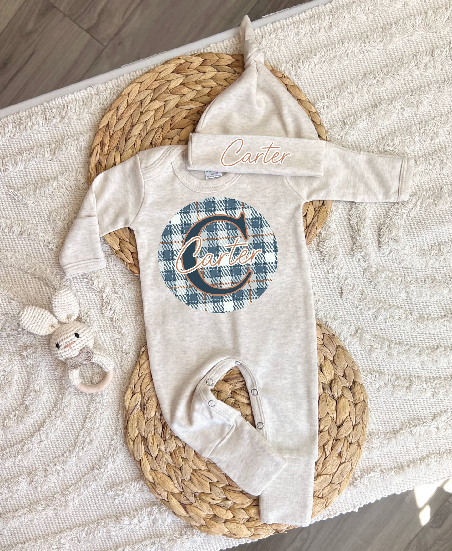 Baby Boy Personalized Romper Outfit - Carter