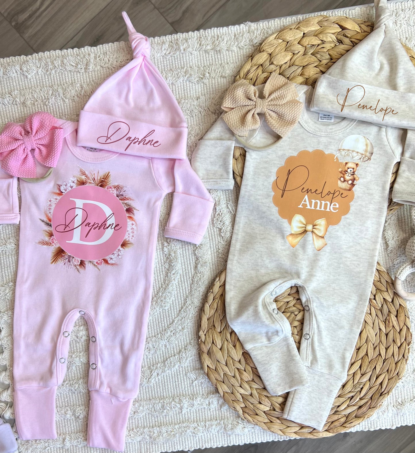 Baby Girl Personalized Romper Outfit - Daphne