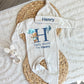 Boy Personalized Romper - Hello World - Blue