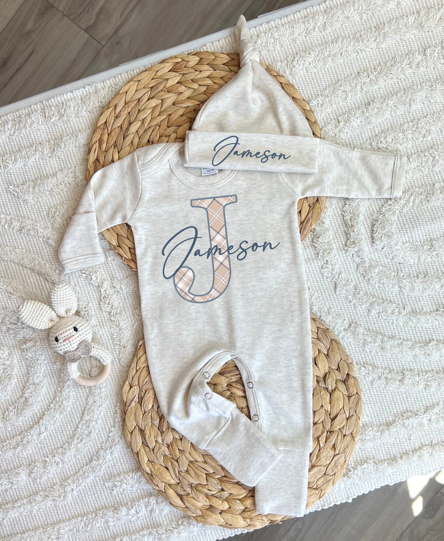 Baby Boy Personalized Romper Outfit - Jameson