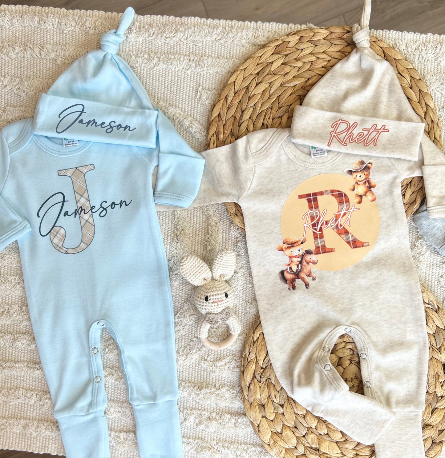 Baby Boy Personalized Romper Outfit - Jameson