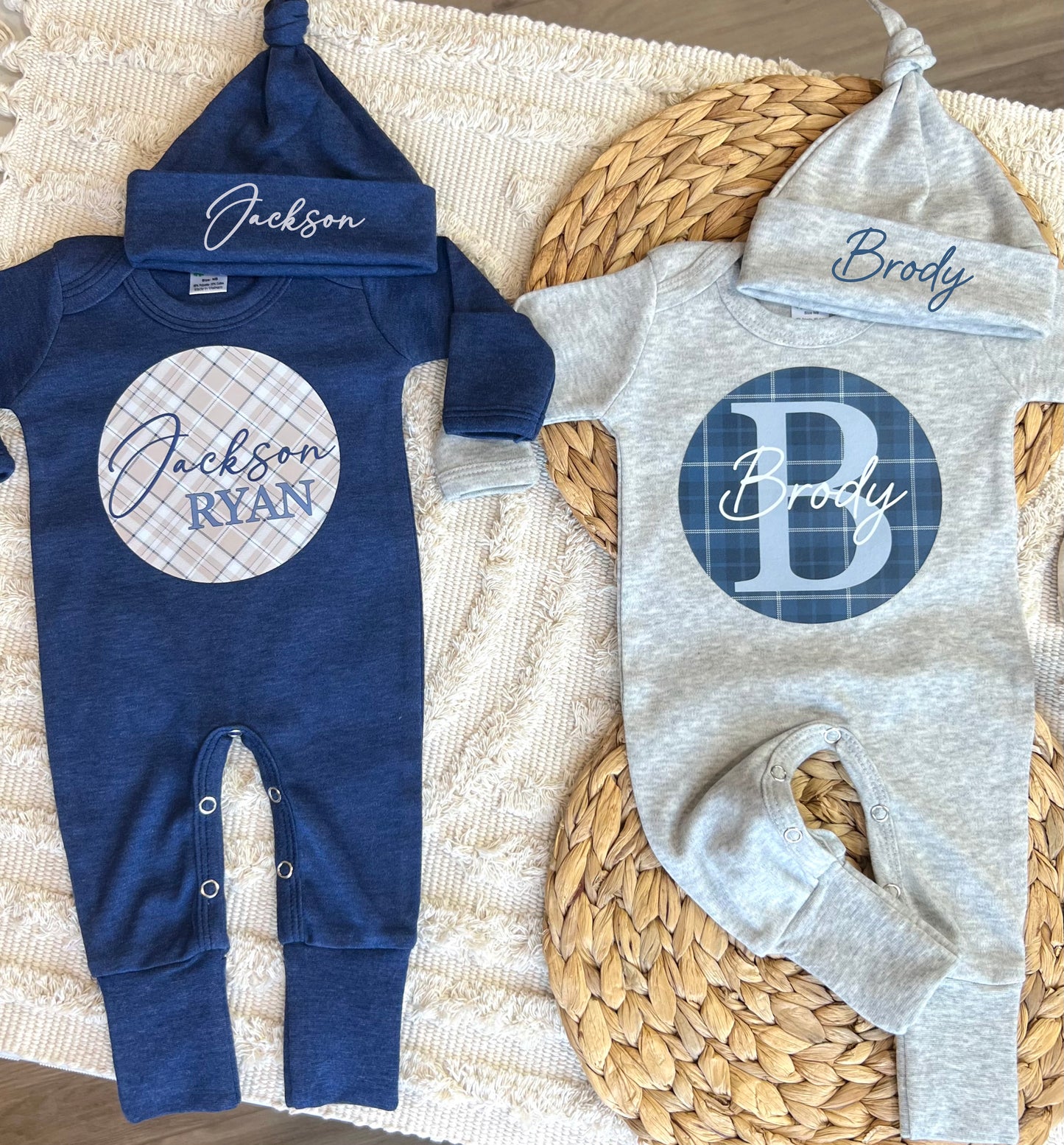 Baby Boy Personalized Romper Outfit- Brody