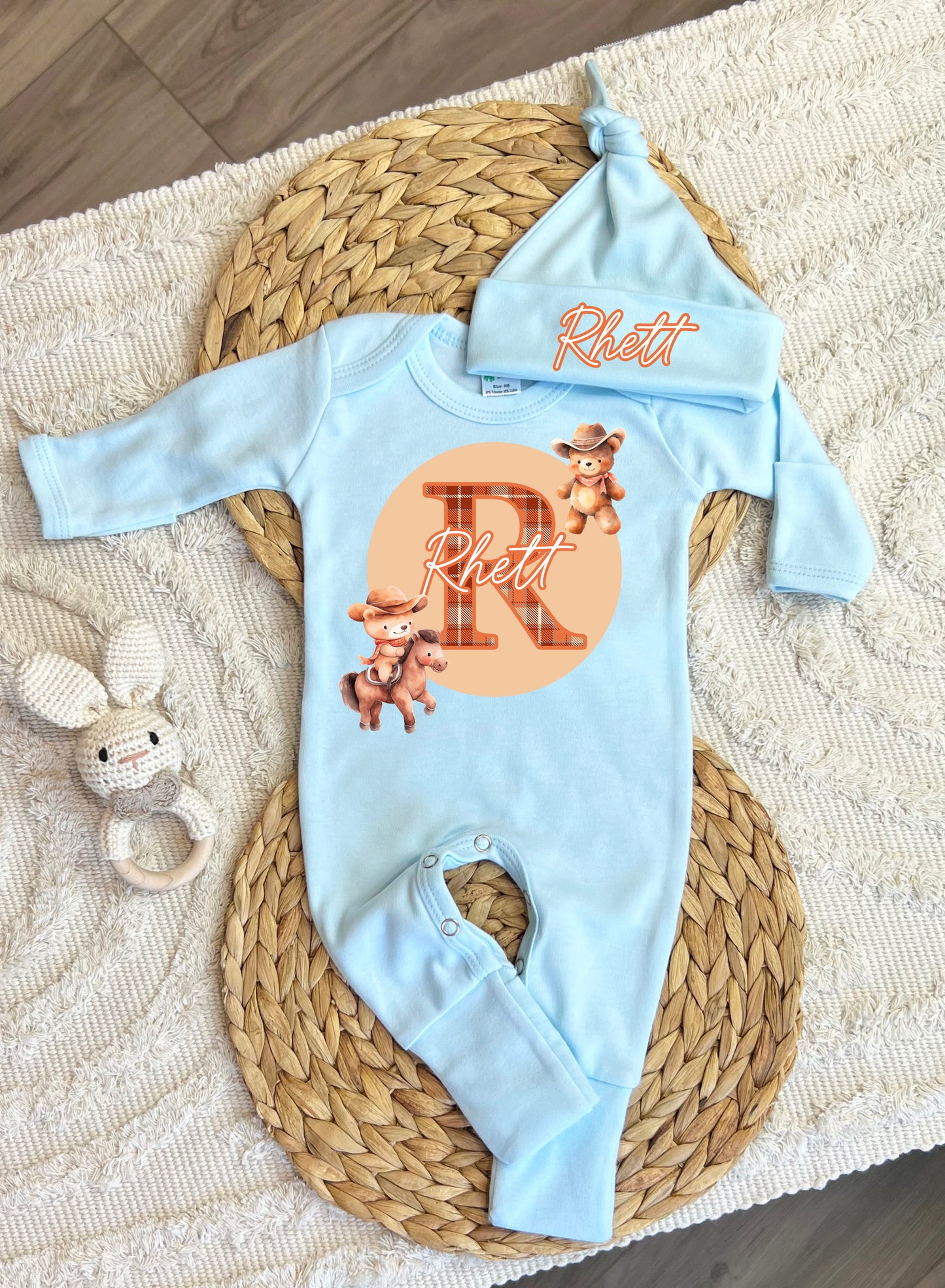 Baby Boy Personalized Romper Outfit - Rhett