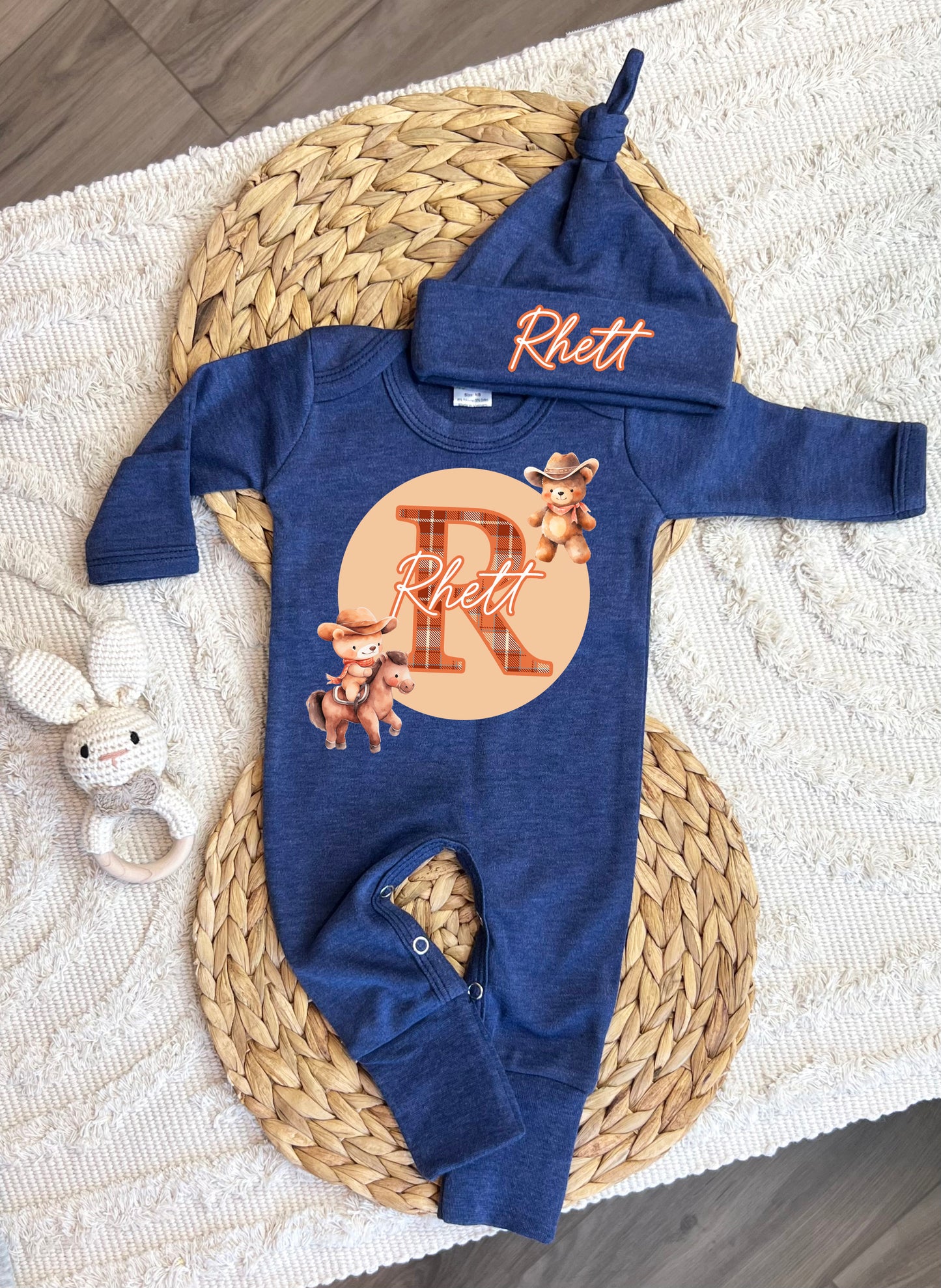 Baby Boy Personalized Romper Outfit - Rhett