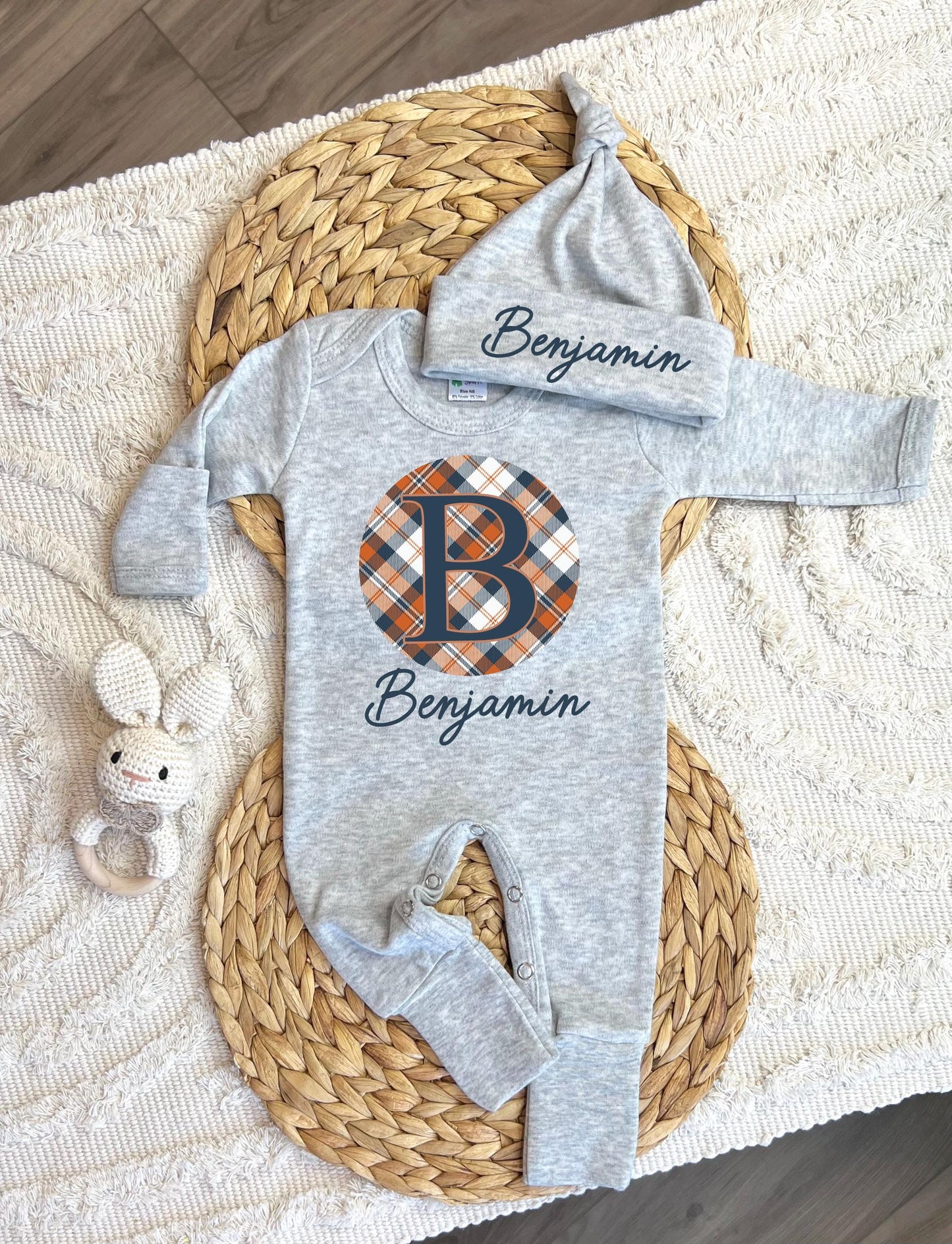 Baby Boy Personalized Romper Outfit - Benjamin