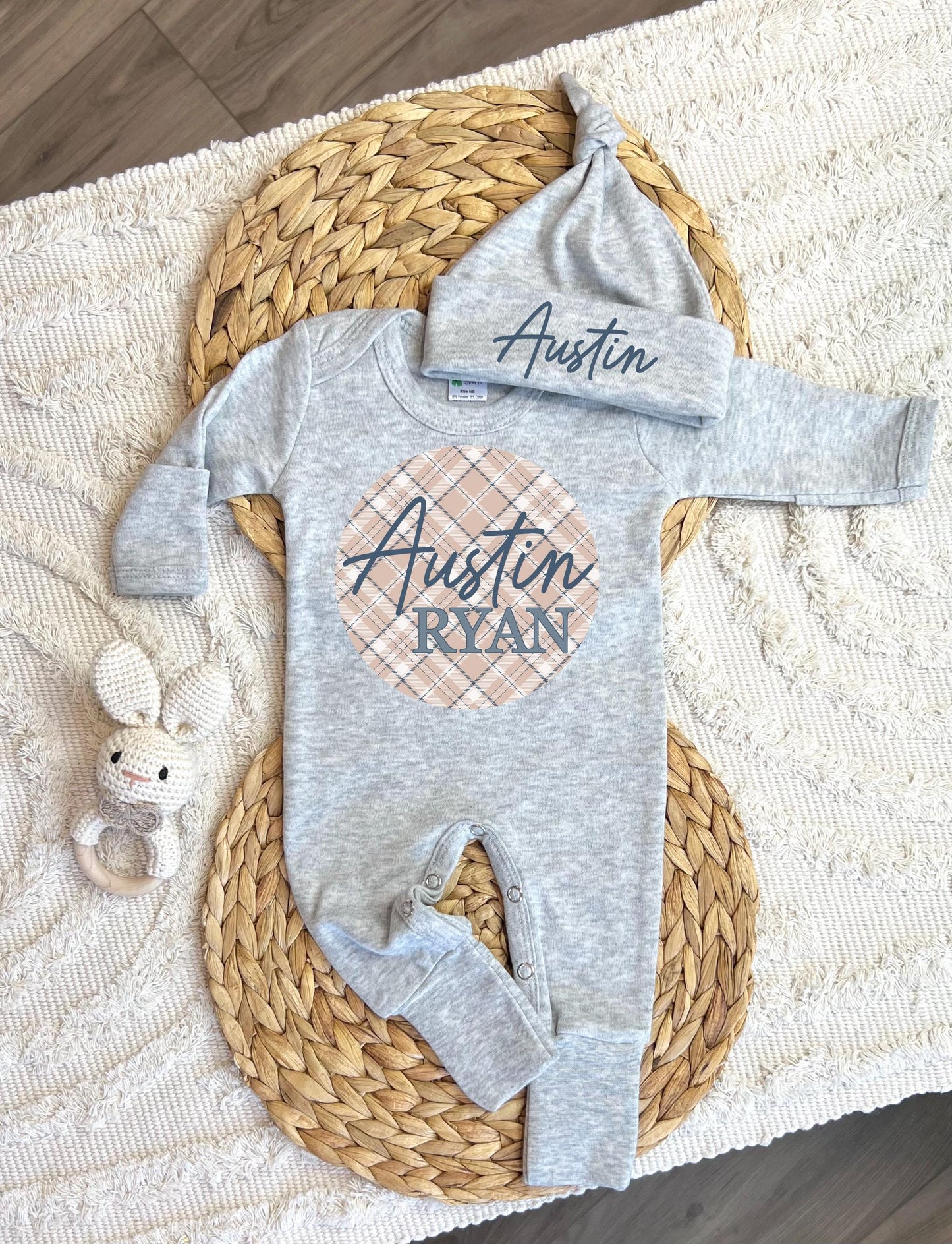 Baby Boy Personalized Romper Outfit - Austin Ryan