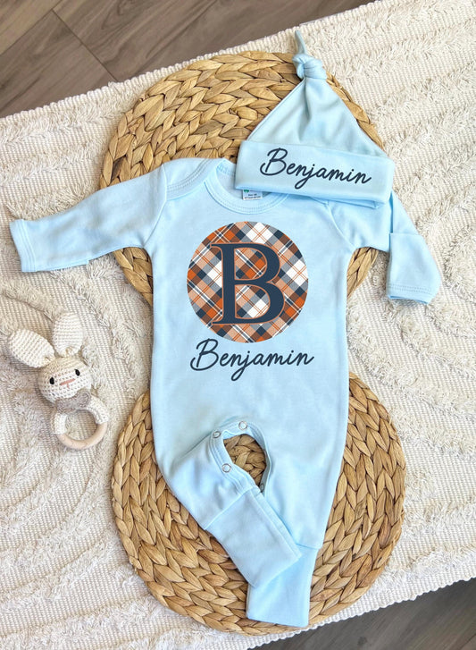 Baby Boy Personalized Romper Outfit - Benjamin