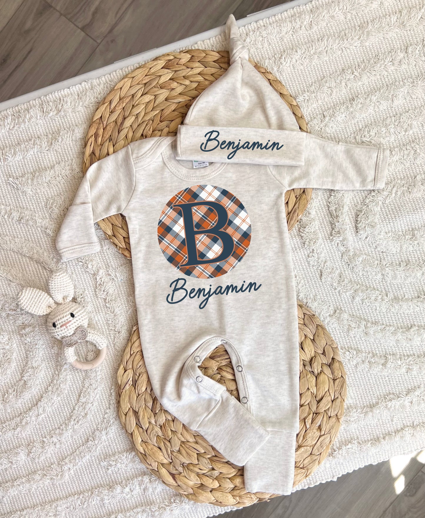 Baby Boy Personalized Romper Outfit - Benjamin