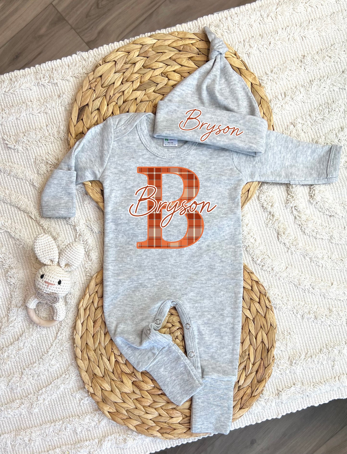 Baby Boy Personalized Romper Outfit- Bryson