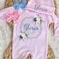 Baby Girl Personalized Romper Outfit - Gloria