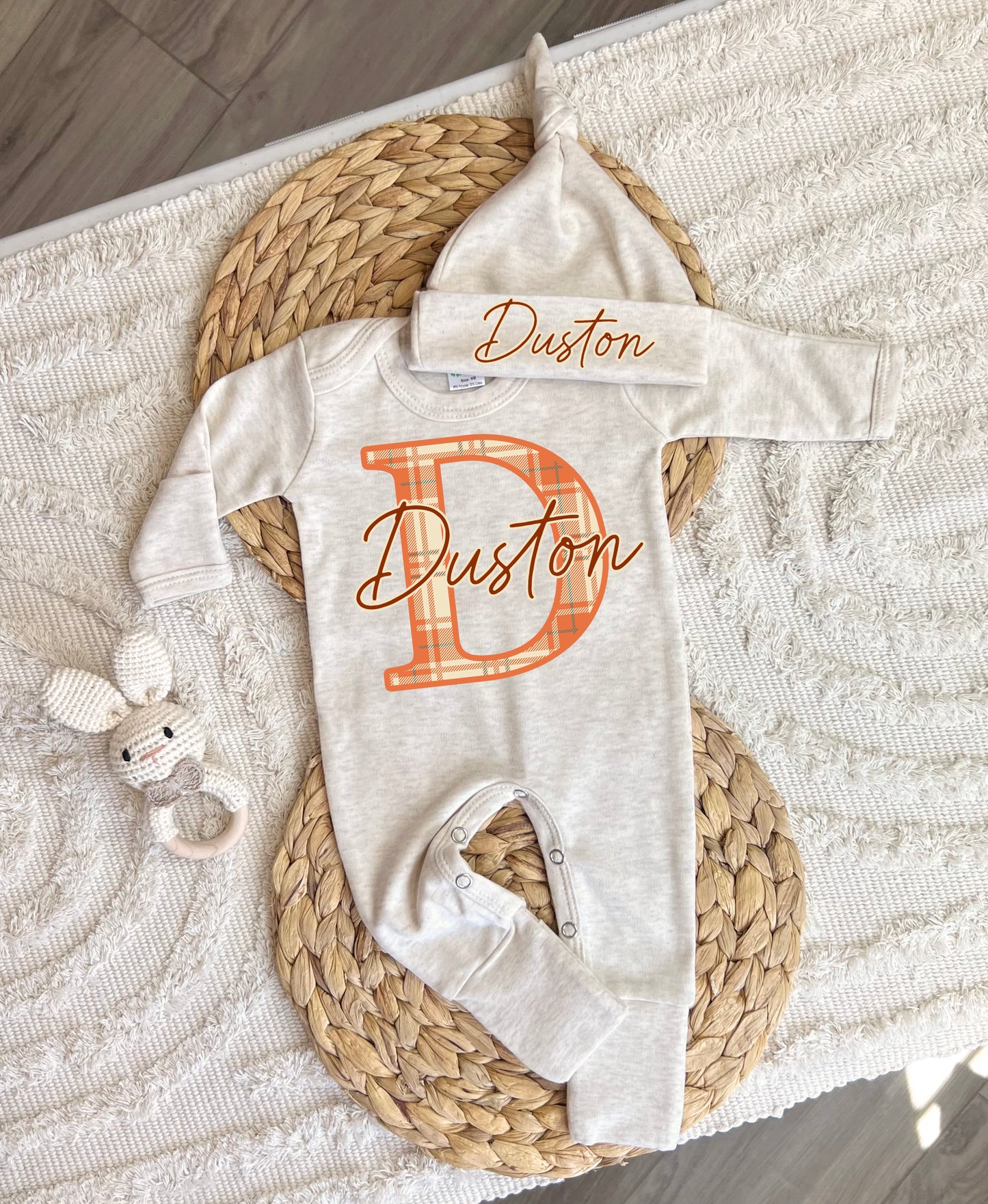 Baby Boy Personalized Romper Outfit - Duston