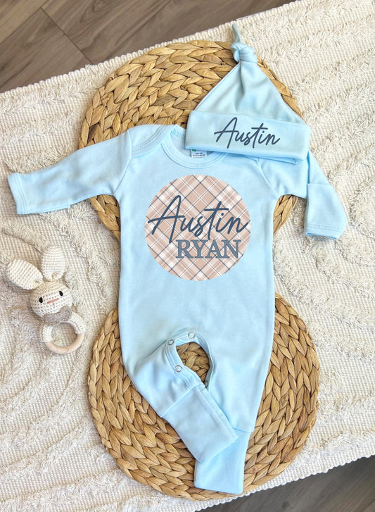 Baby Boy Personalized Romper Outfit - Austin Ryan