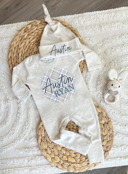 Baby Boy Personalized Romper Outfit - Austin Ryan