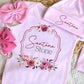 Baby Girl Personalized Romper Outfit - Santana Stone