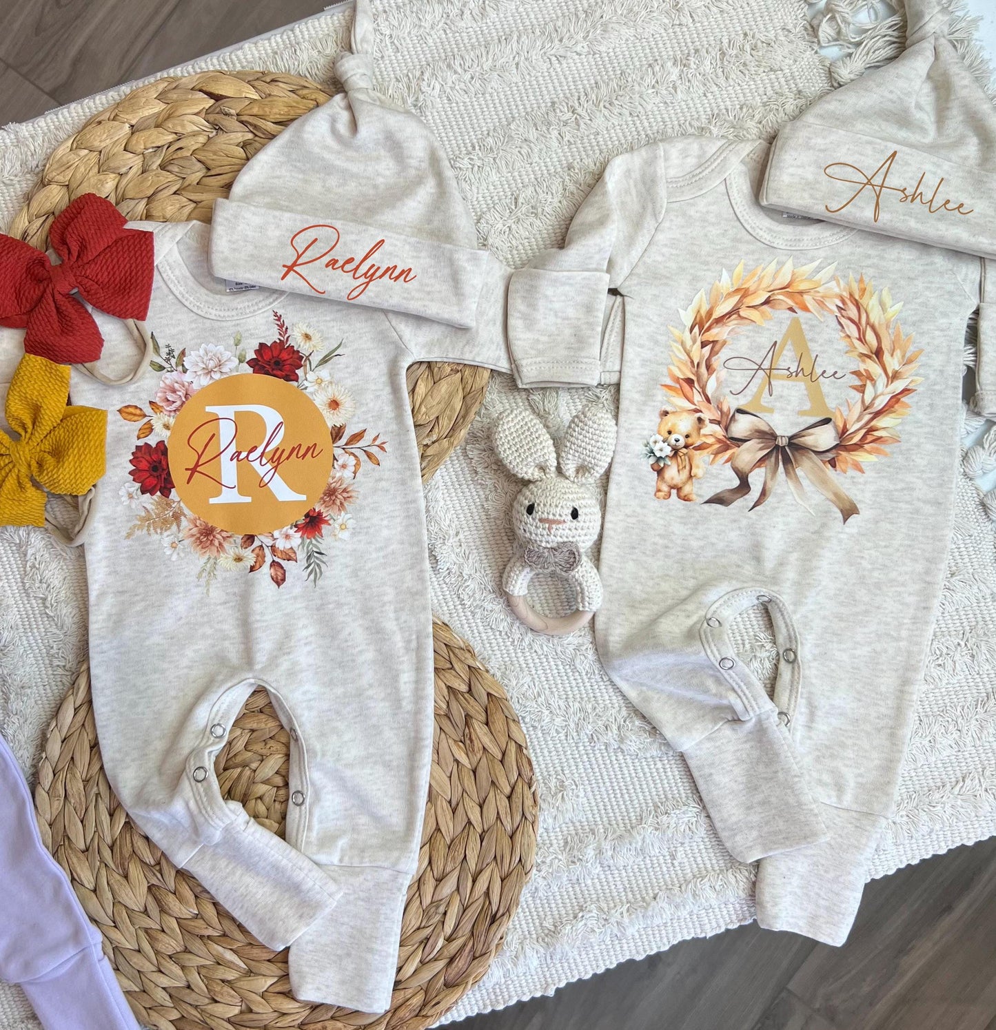 Baby Girl Personalized Romper Outfit - Ashlee