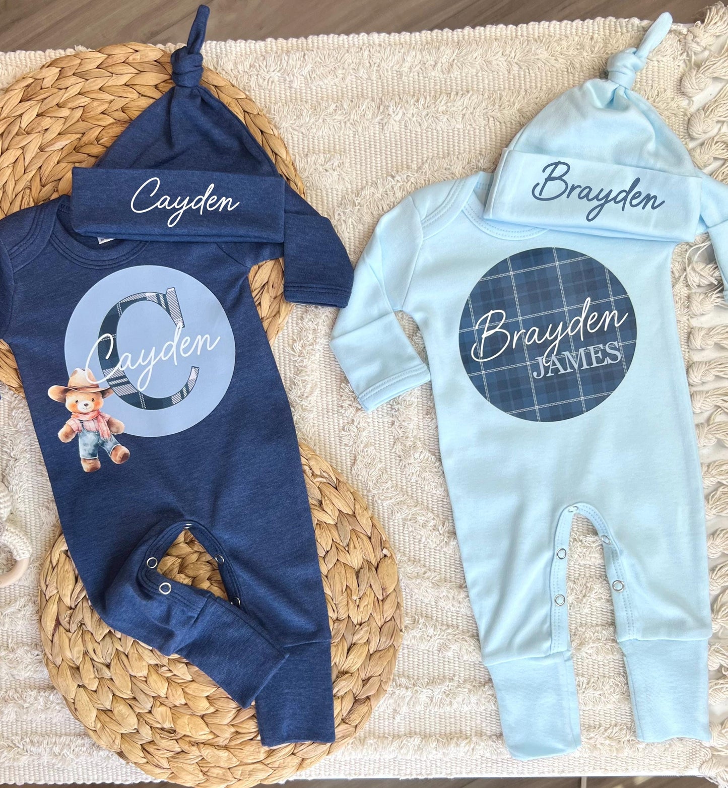 Baby Boy Personalized Romper Outfit - Brayden