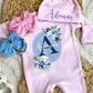 Baby Girl Personalized Romper Outfit - Adriana