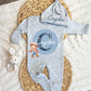 Baby Boy Personalized Romper Outfit - Cayden