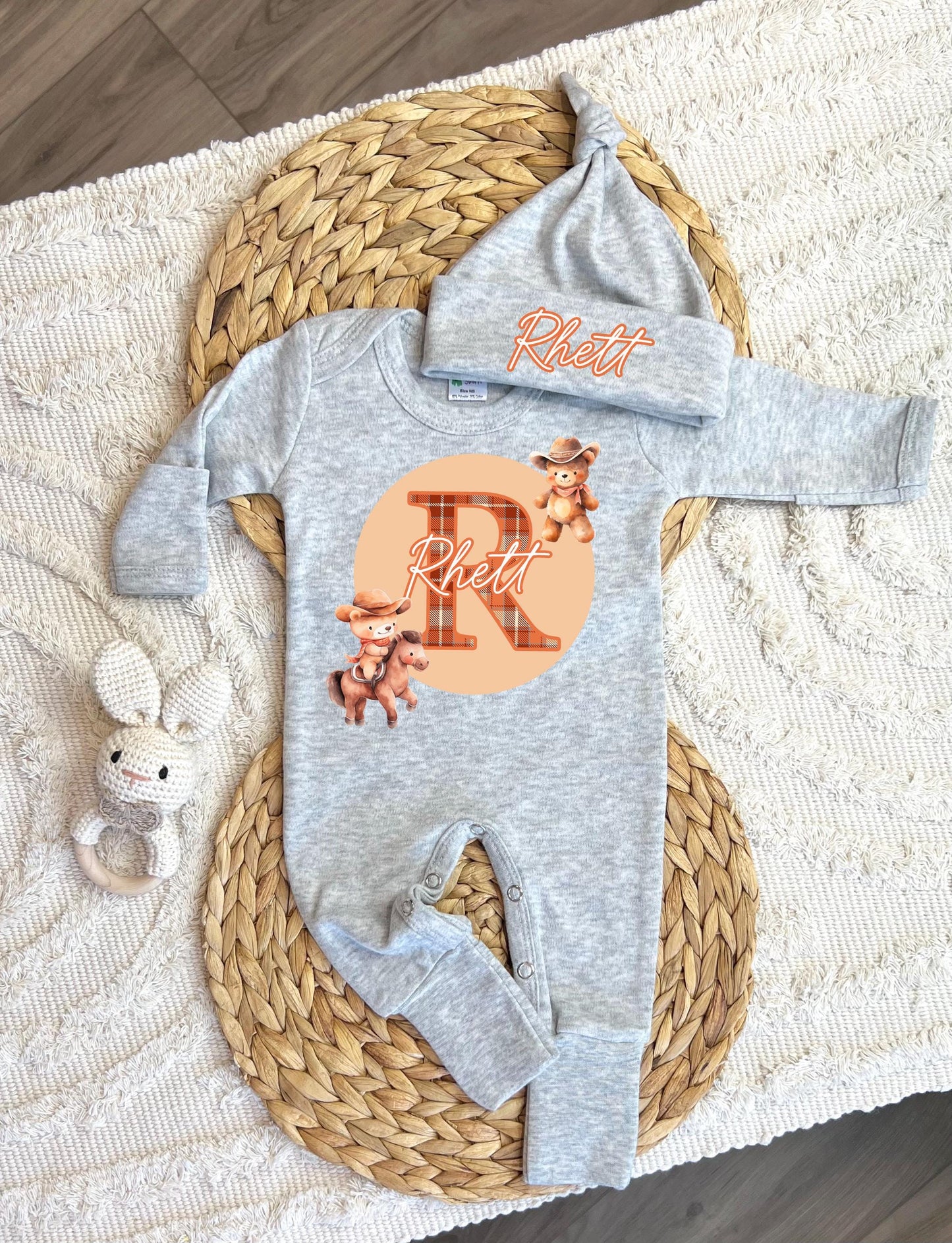 Baby Boy Personalized Romper Outfit - Rhett