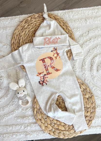 Baby Boy Personalized Romper Outfit - Rhett