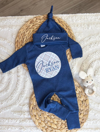 Baby Boy Personalized Romper Outfit - Jackson Ryan