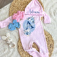 Baby Girl Personalized Romper Outfit - Adriana