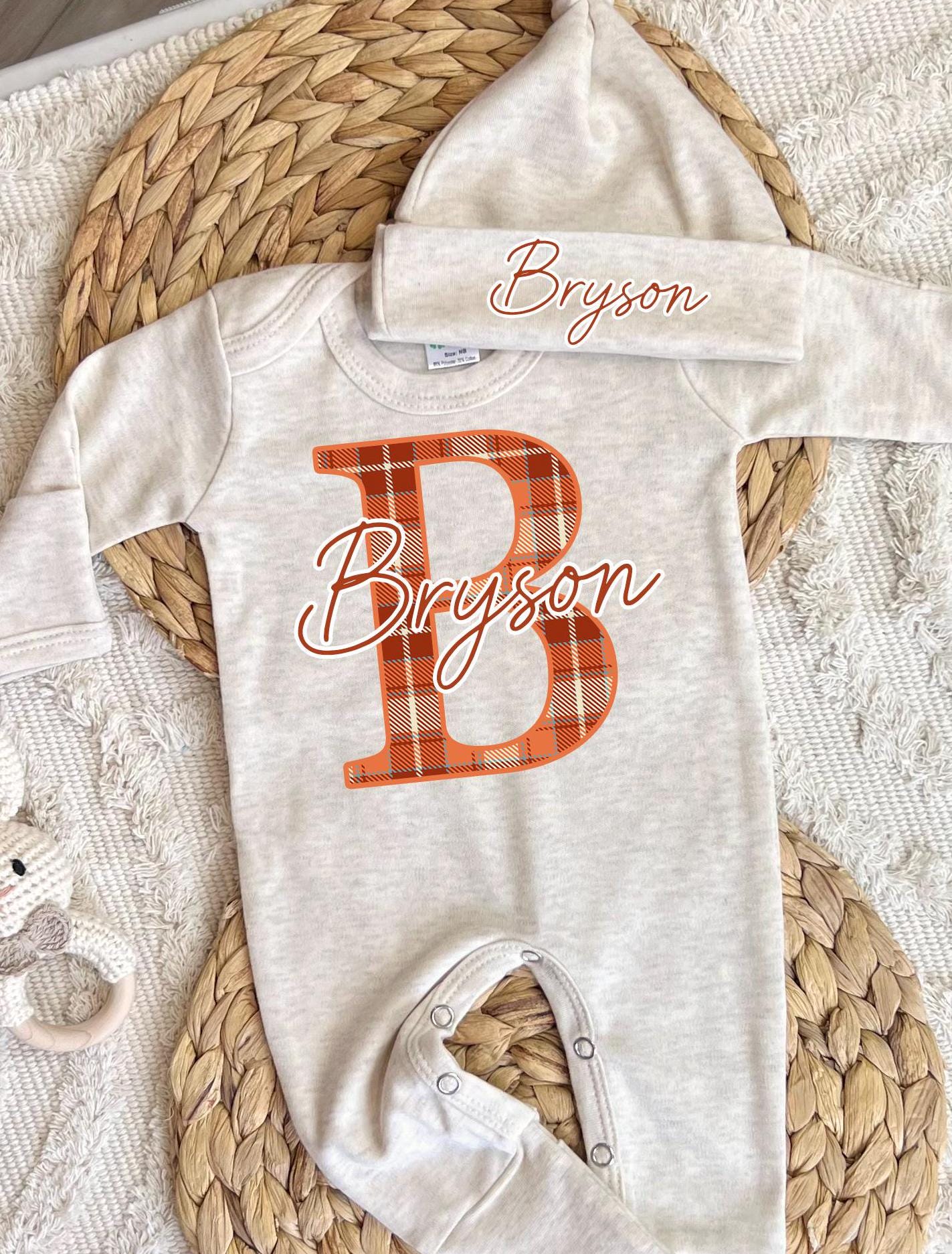 Baby Boy Personalized Romper Outfit- Bryson