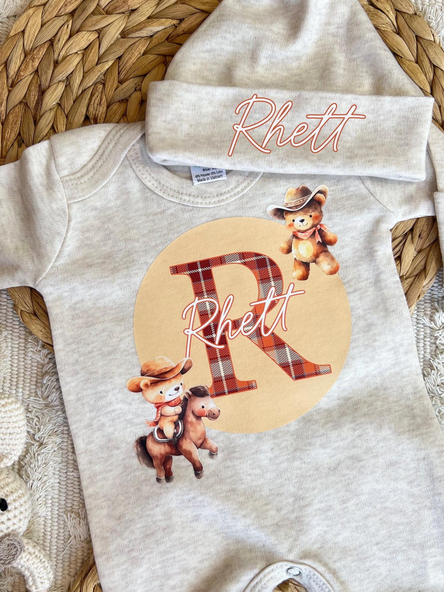 Baby Boy Personalized Romper Outfit - Rhett