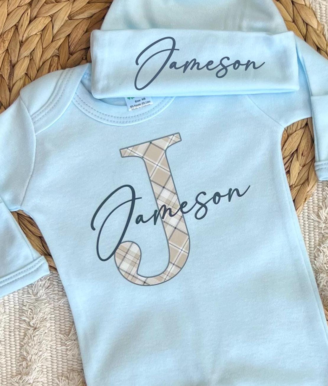 Baby Boy Personalized Romper Outfit - Jameson