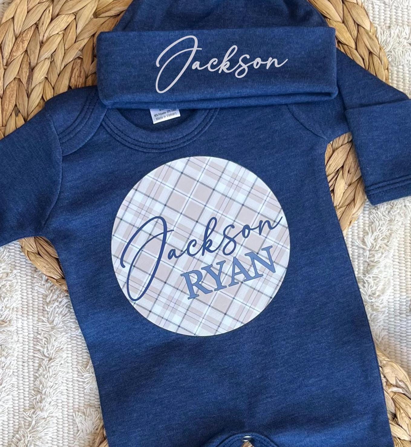 Baby Boy Personalized Romper Outfit - Jackson Ryan