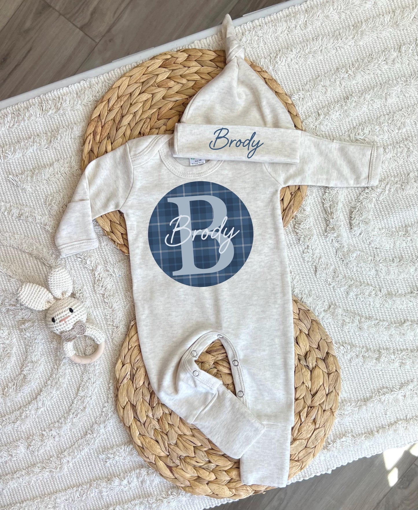 Baby Boy Personalized Romper Outfit- Brody