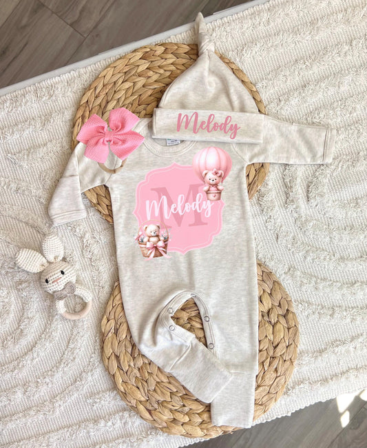 Baby Girl Personalized Romper Outfit - Melody