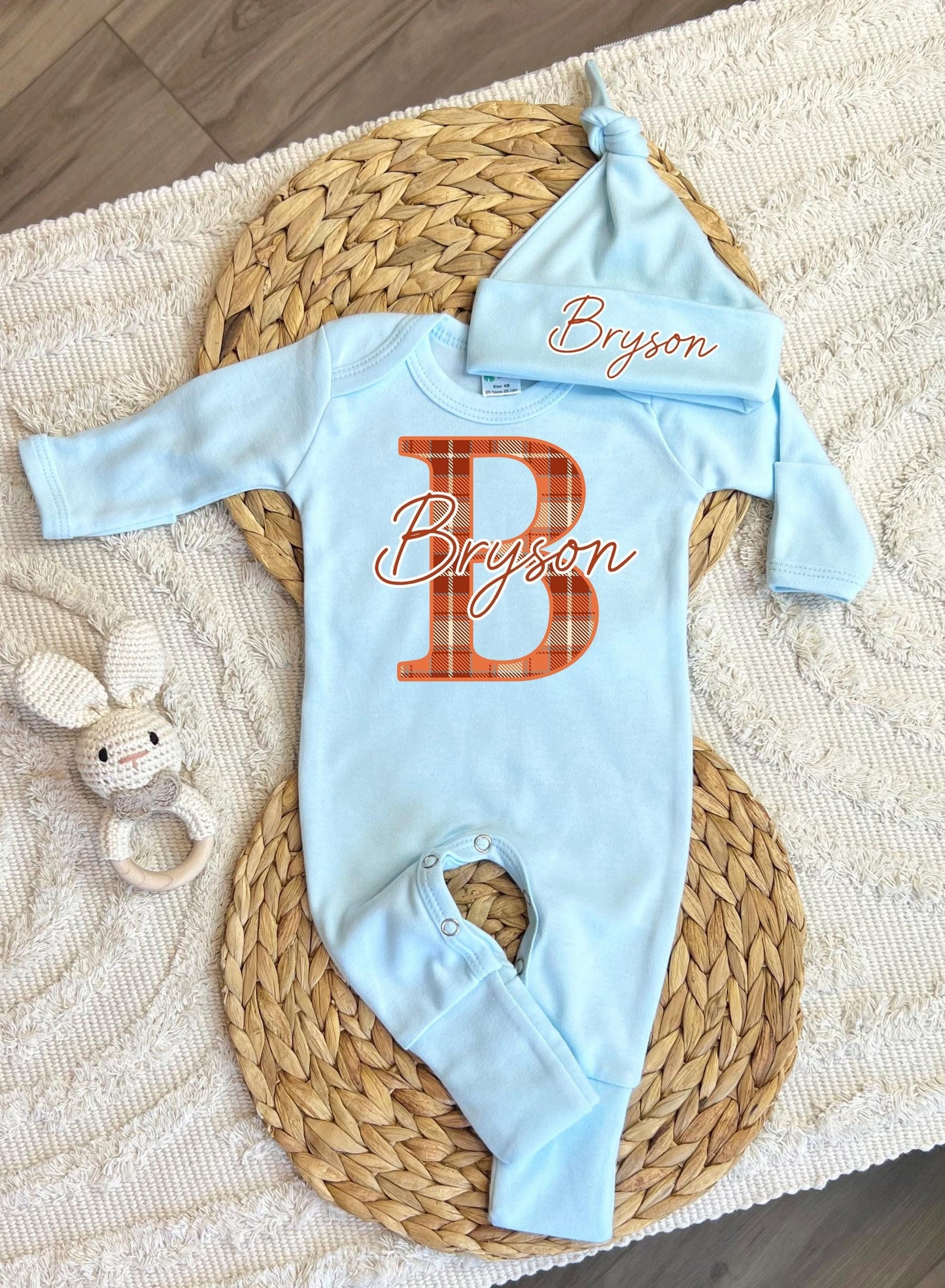 Baby Boy Personalized Romper Outfit- Bryson