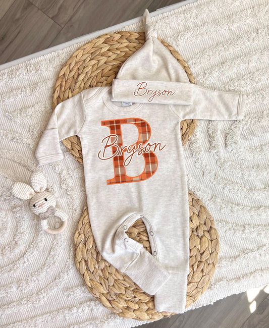 Baby Boy Personalized Romper Outfit- Bryson