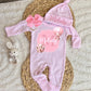 Baby Girl Personalized Romper Outfit- M Melody